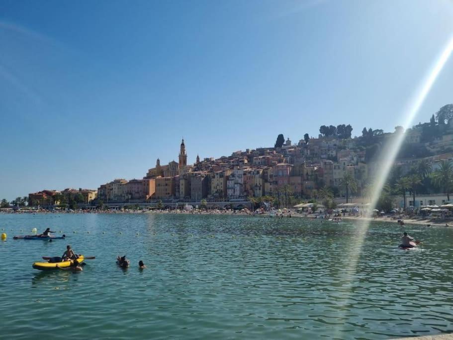 Le Garavan, Superbe Studio Vue Mer Et Vieux Menton Extérieur photo